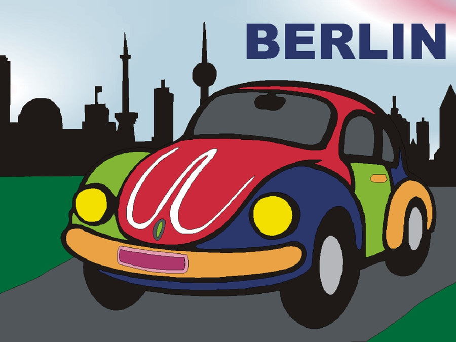 Sandbilder Motiv - Auto in Berlin