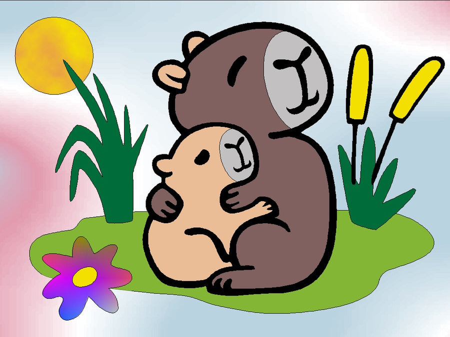 Sandbilder Motiv - Capybaras