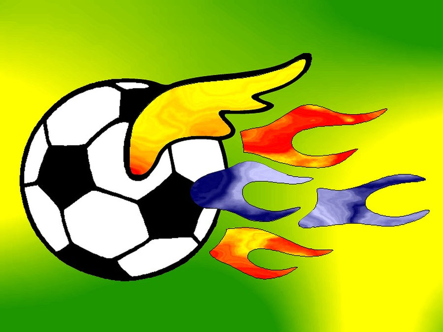 Sandbilder Motiv - Fliegender Fußball