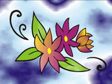 Sand art motif - Flowers