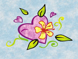 Sand Art Motif - Flower Heart