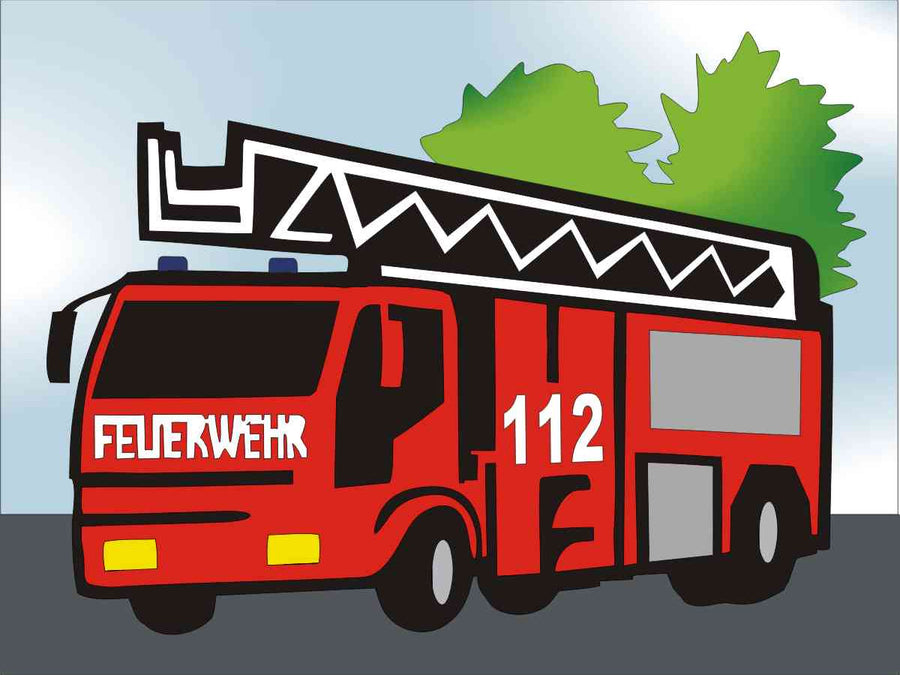 Sandbilder Motiv - Feuerwehr Wagen