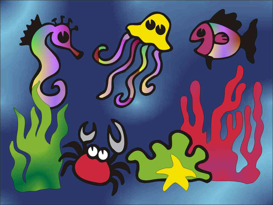 Sandbilder Motiv - Unten im Meer / Unterwasserwelt