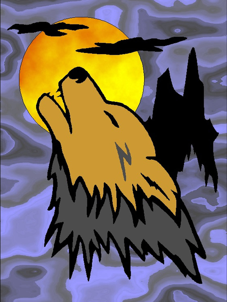 Sandbilder Motiv - Wolf / Halloween