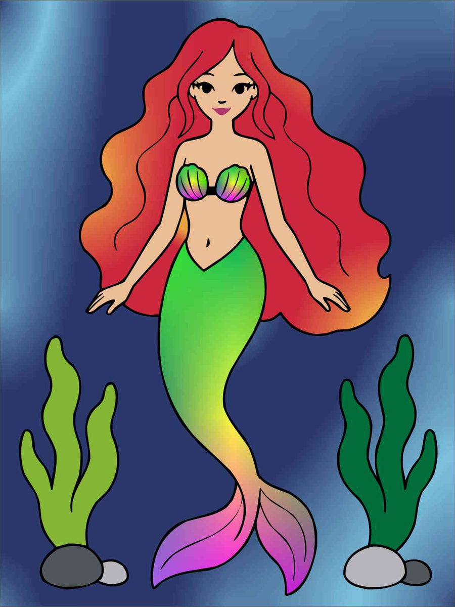 Sandbilder Motiv - Meerjungfrau Ariane / Unterwasserwelt