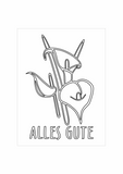 Sandbilder Motiv - Grußkarte "Callas" / Blumen