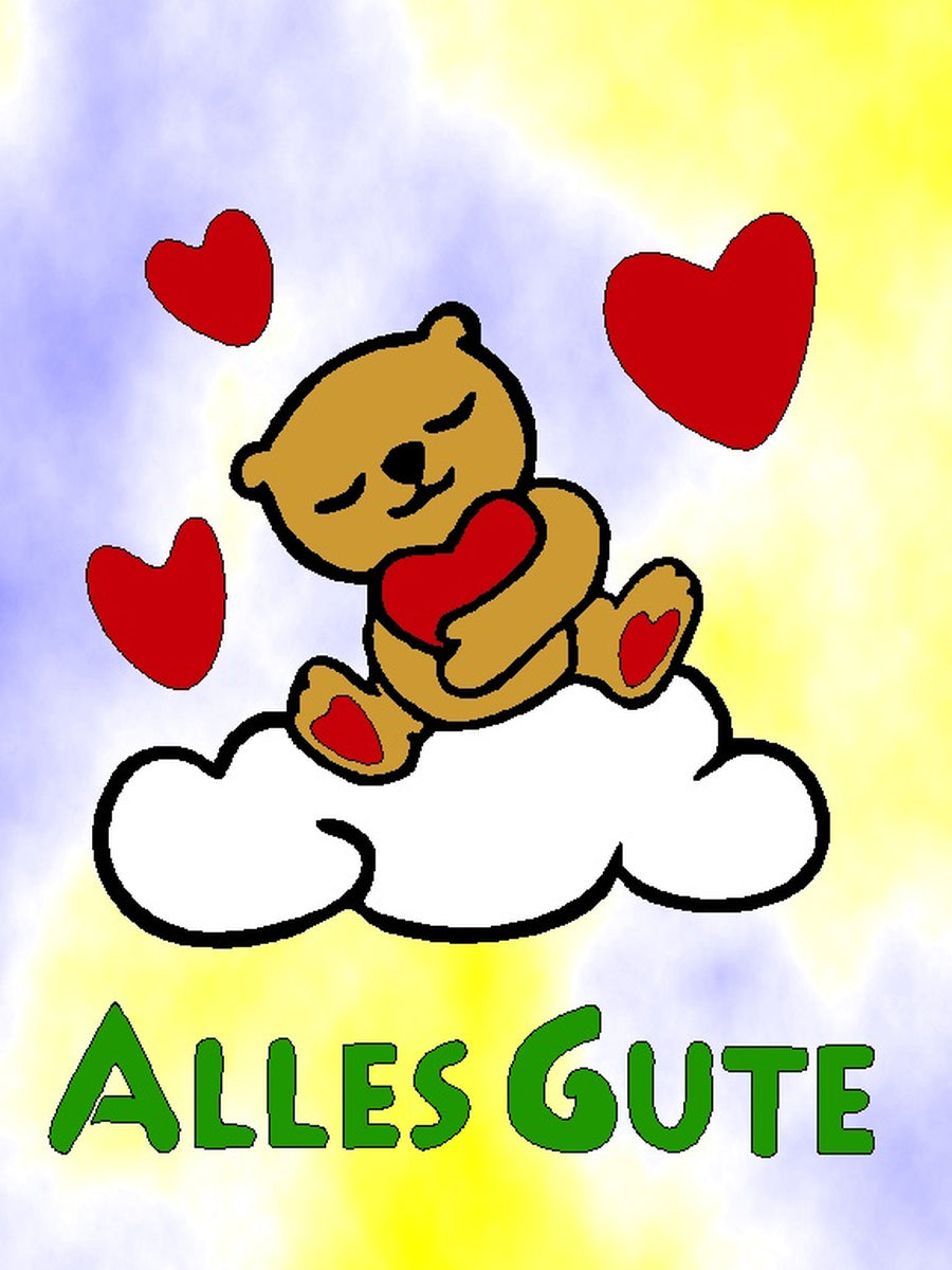 Sandbilder Motiv - Grußkarte "Alles Gute"