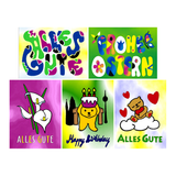 Self-adhesive Sand Pictures Theme Set: Greeting Cards