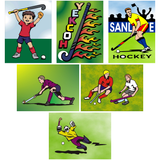 Klebefolien-Sandbilder Themen-Set: Hockey Jungen