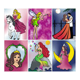 Adhesive Foil Sand Picture Theme Set: Girls 3