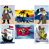 Klebefolien-Sandbilder Themen-Set: Piraten
