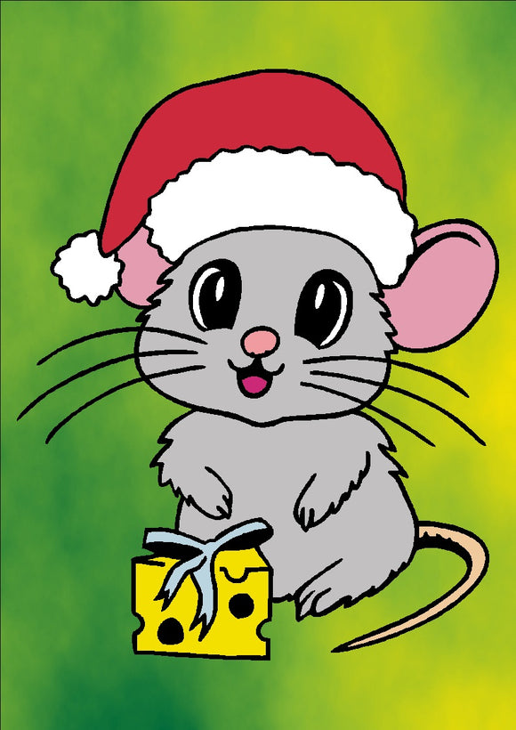 Sandbilder Motiv - Weihnachts Baby Maus