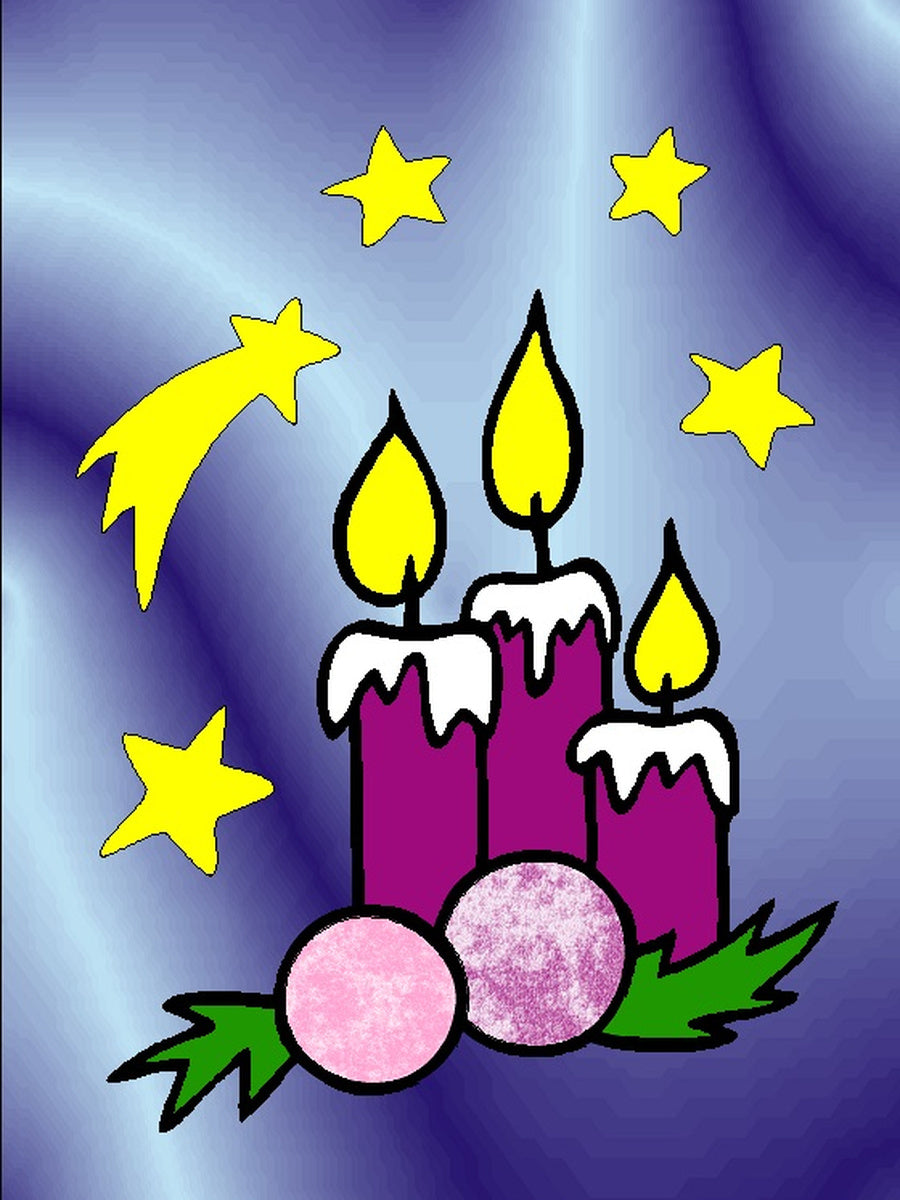 Sandbilder Motiv -  Kerzen / Weihnachten