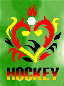 Hockey-Flammen-Herz