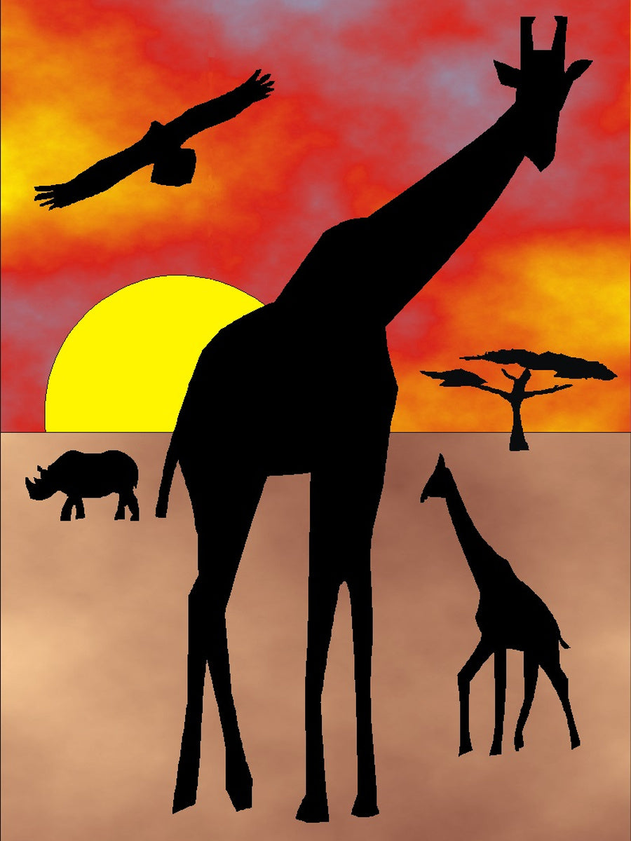 Sandbilder Motiv - Tiere in Afrika