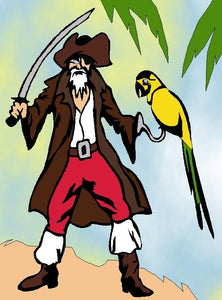 Pirat mit Papagei