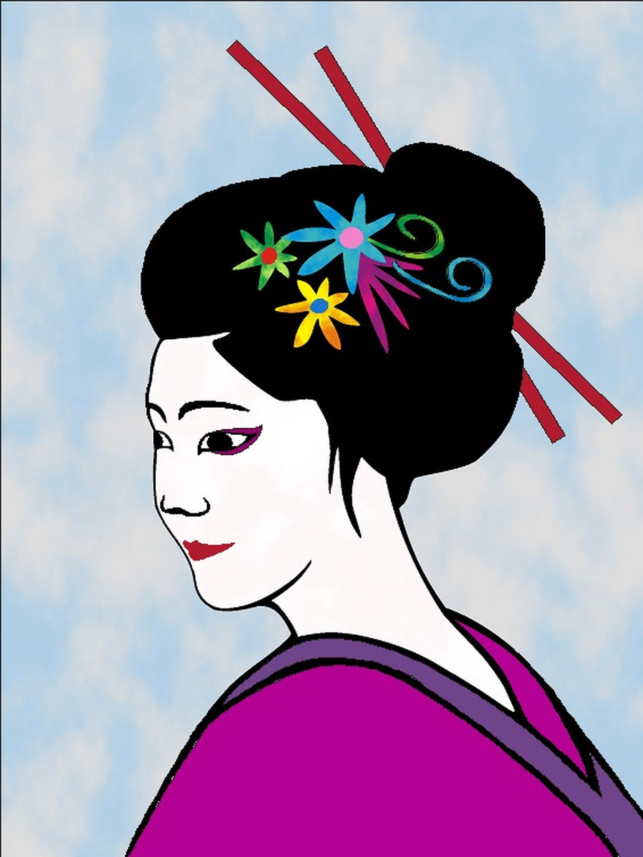 Sandbilder Motiv - Geisha