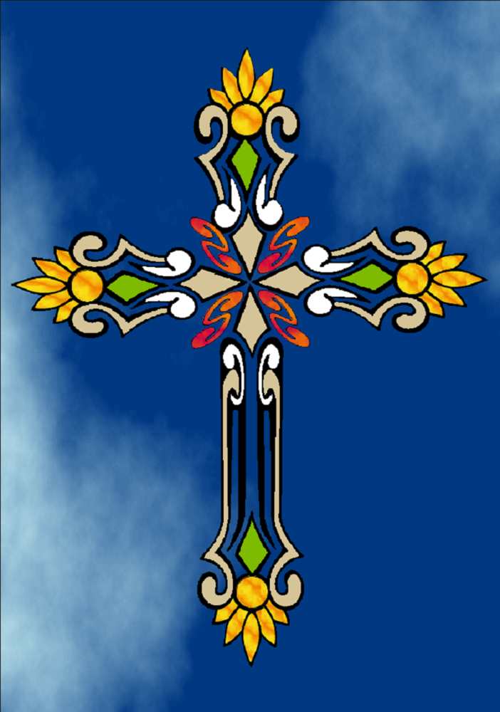 Sandbilder Motiv - Sonnen Kreuz