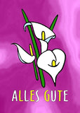 Grußkarte "Callas" / Blumen