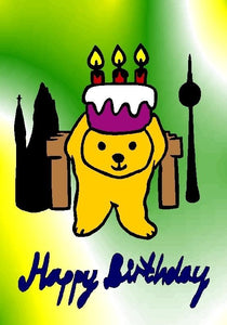Grußkarte "Happy Birthday - Berliner Bär"