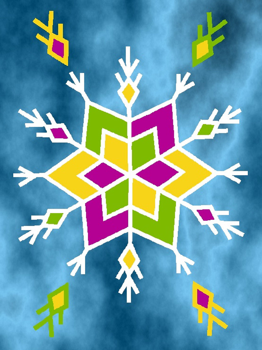 Sandbilder Motiv - Weihnachten / Schneeflocke / Mandala